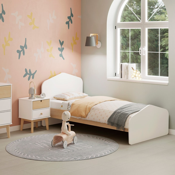 Lit enfant avec tête de lit en bois - LUCY