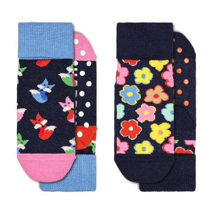 Calcetines kids antideslizantes 2 pack fox & flower