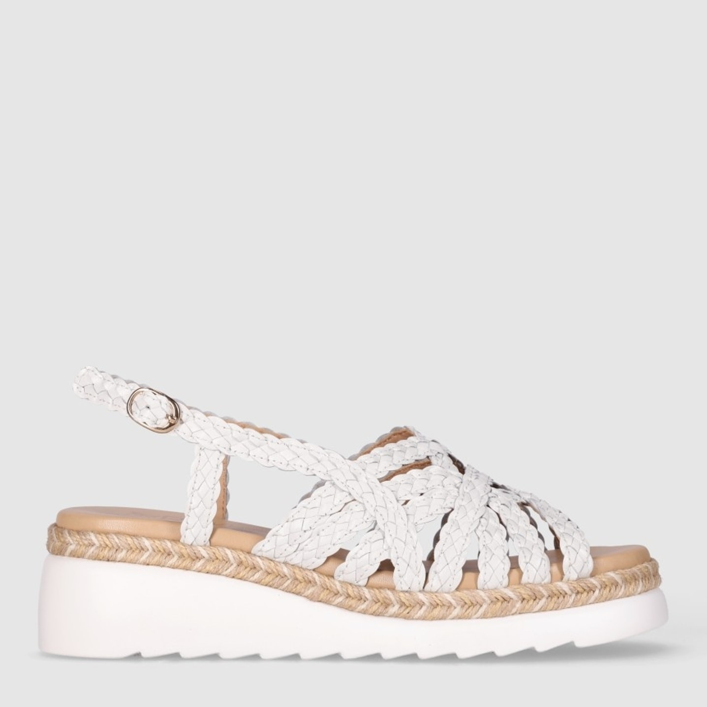 Sandalias de Piel - Blanco - Tacón: 5 cm