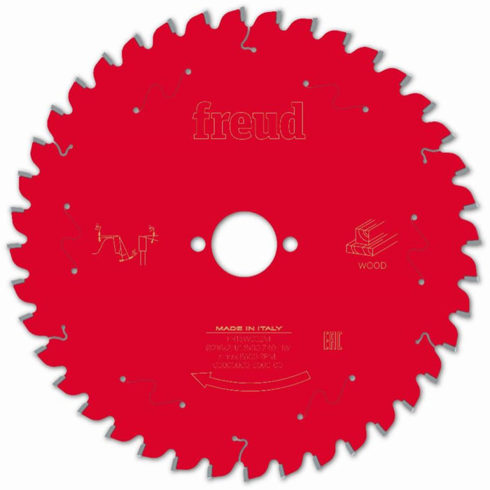 Lame pour scie circulaire portative FREUD - Ø216 2,4/1,8 AL30 Z40 BA -5° - F03FS09749 -FR16W002M
