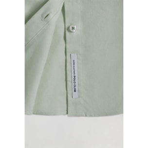 Camicia verde giada Oxford Slim fit con logo Rigby Go