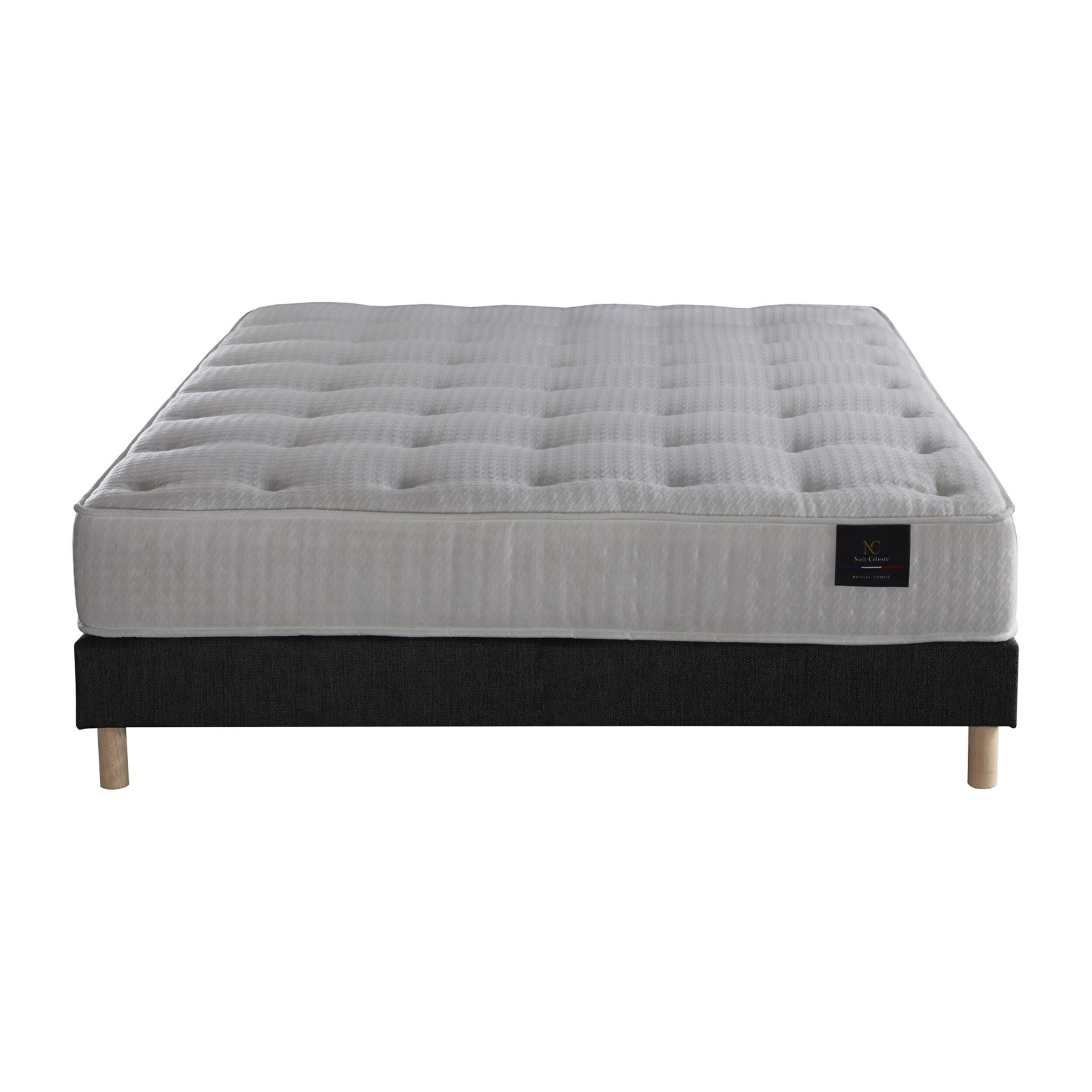 Ensemble matelas ressorts PULSAR, mémoire de forme + sommier 11 cm
