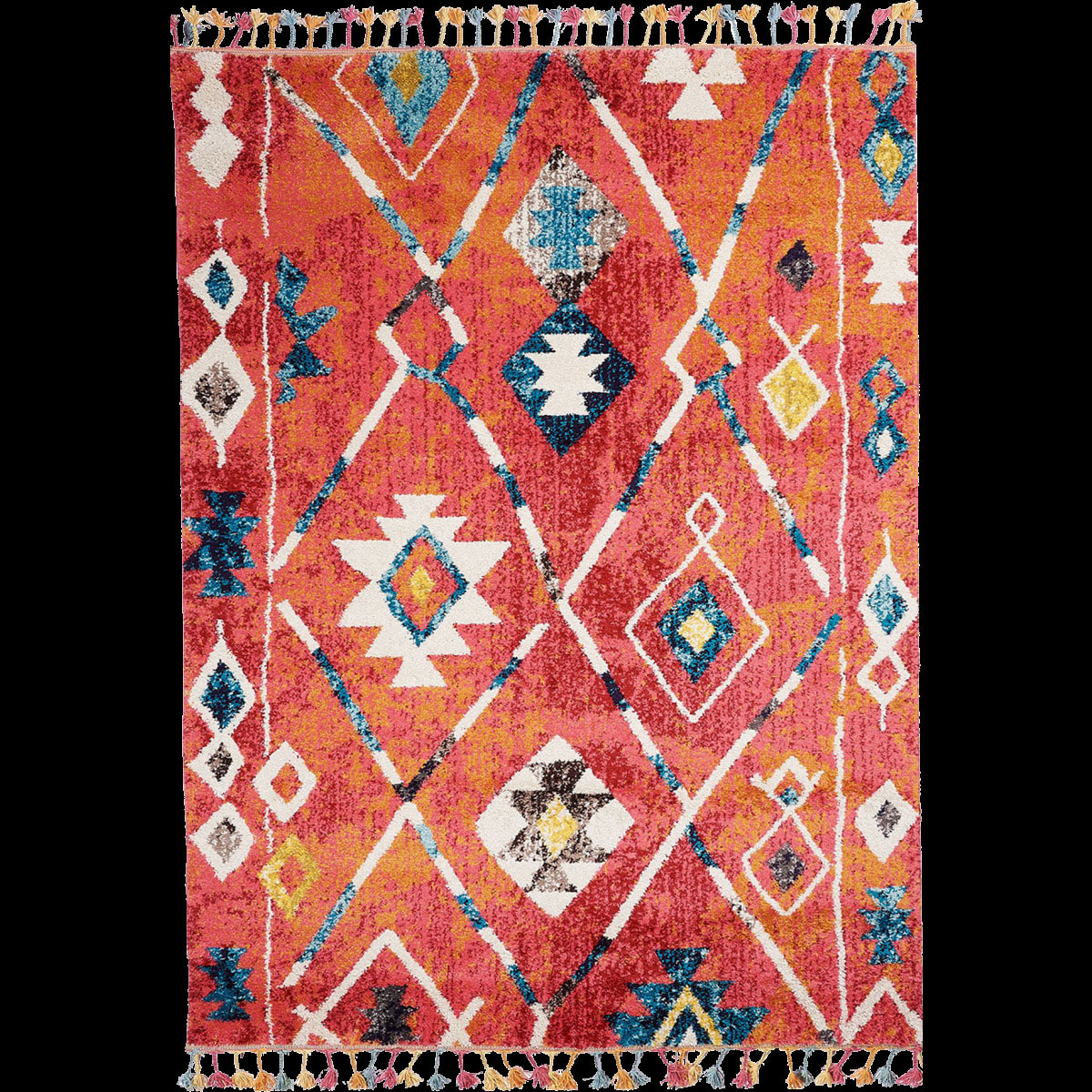 Tapis berbère tissé motifs tribaux GIBA