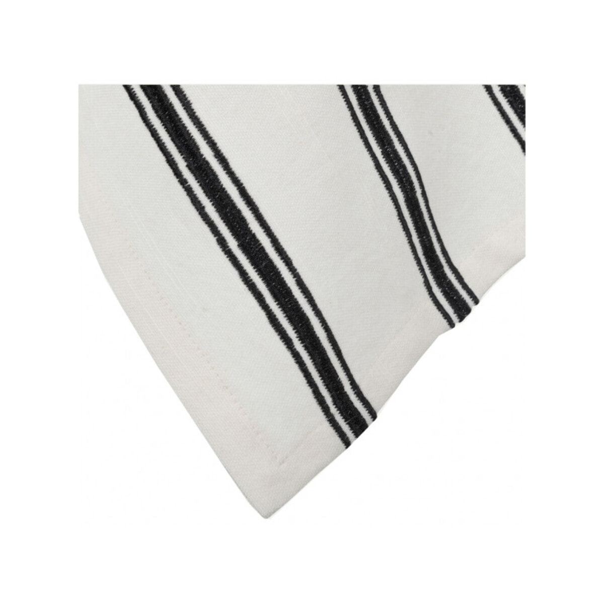 Lot de 3 torchons en lin et coton blanc et noir - PASSO 301
