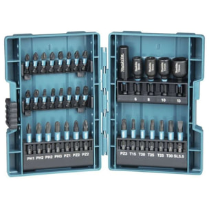 Coffret d'embouts de vissage à percussion Makita IMPACT BLACK- 35 pièces - B-66880