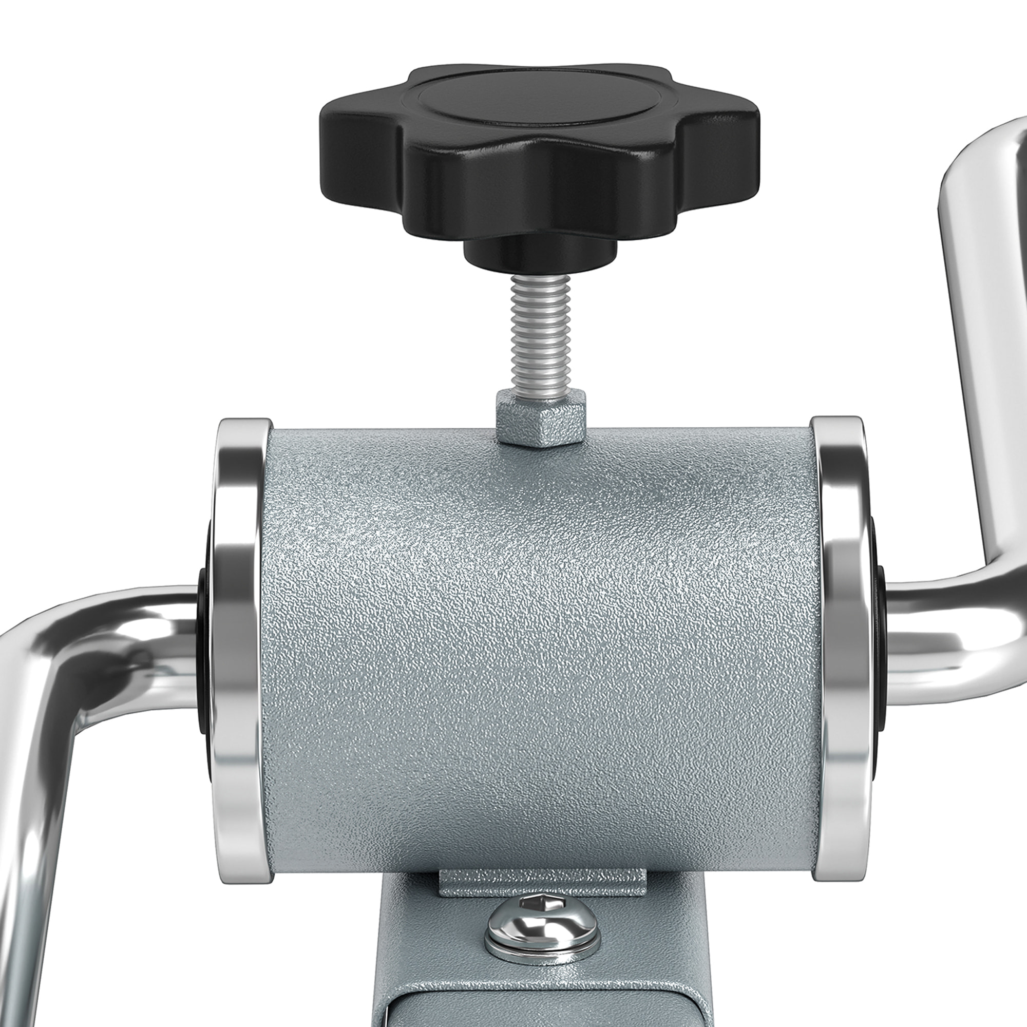 Mini vélo d'appartement résistance réglable acier gris PP noir