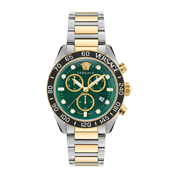 Versace Reloj Cronógrafo De Cuarzo Greca Dome Chr (Wc-6K)