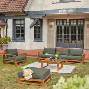 Salon de jardin bois d'acacia 5 places MENDOZA