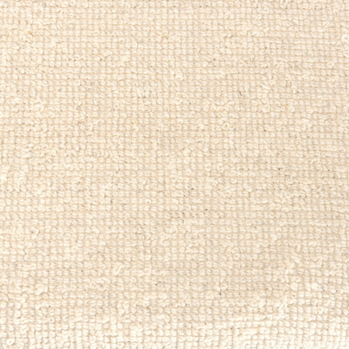 SACHA - Banc 120x40cm en laine texturée ivoire pieds en bois naturel