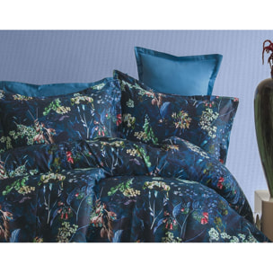 Parure housse de couette et taies oreiller 100% Satin de Coton imprimé