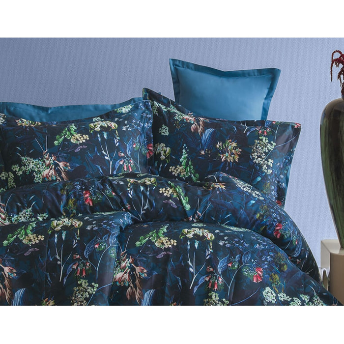 Parure housse de couette et taies oreiller 100% Satin de Coton imprimé