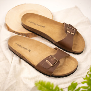 SANDALIA BABUNKERS MARRON