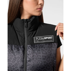 PLEIN SPORT Gilet corto LEOPARD