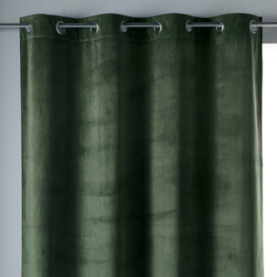 Rideau tamisant en velours ras - Kaki