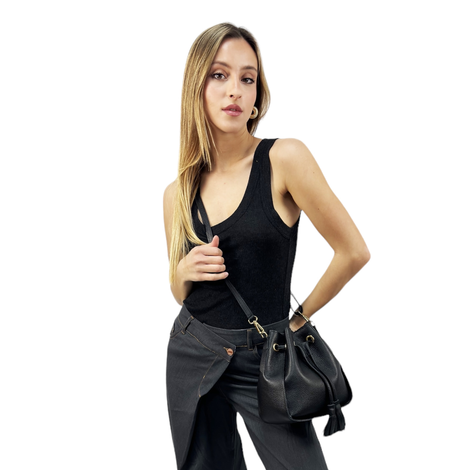 Bolso tipo cubo Cheval Firenze Matilde Negro