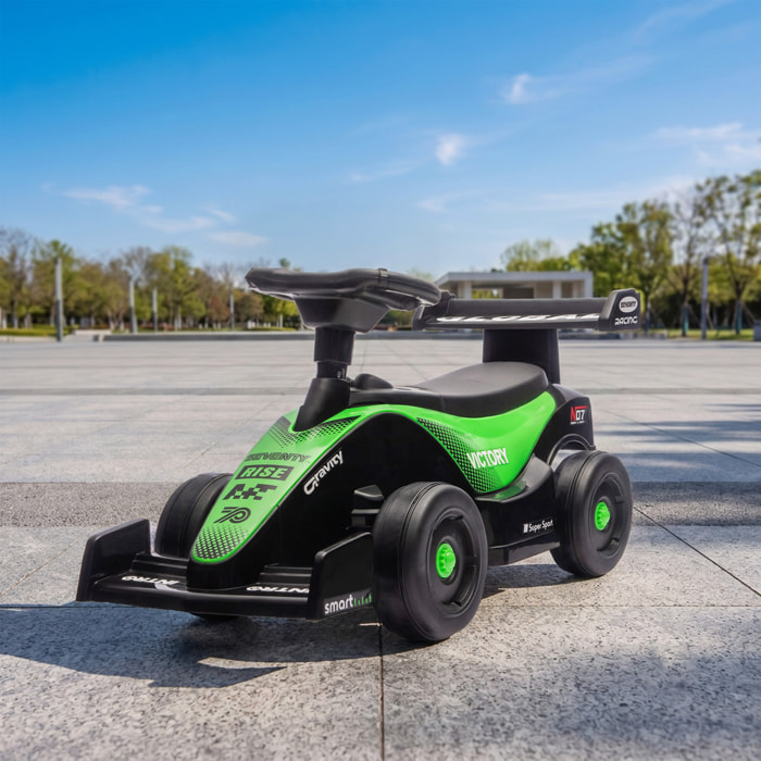 Porteur enfant Formule 1 butée anti-bascule coffre effets sonores noir vert