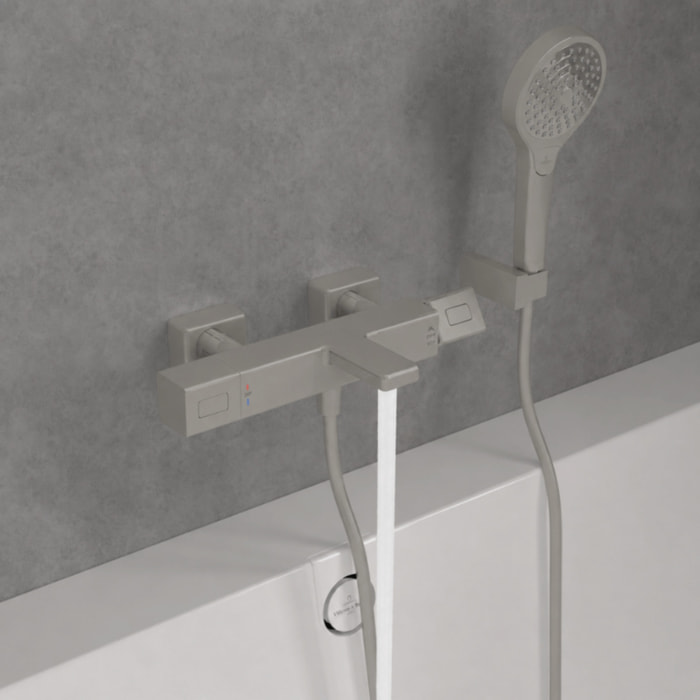 Mitigeur bain douche thermostatique Universal carré Brushed Nickel Matt