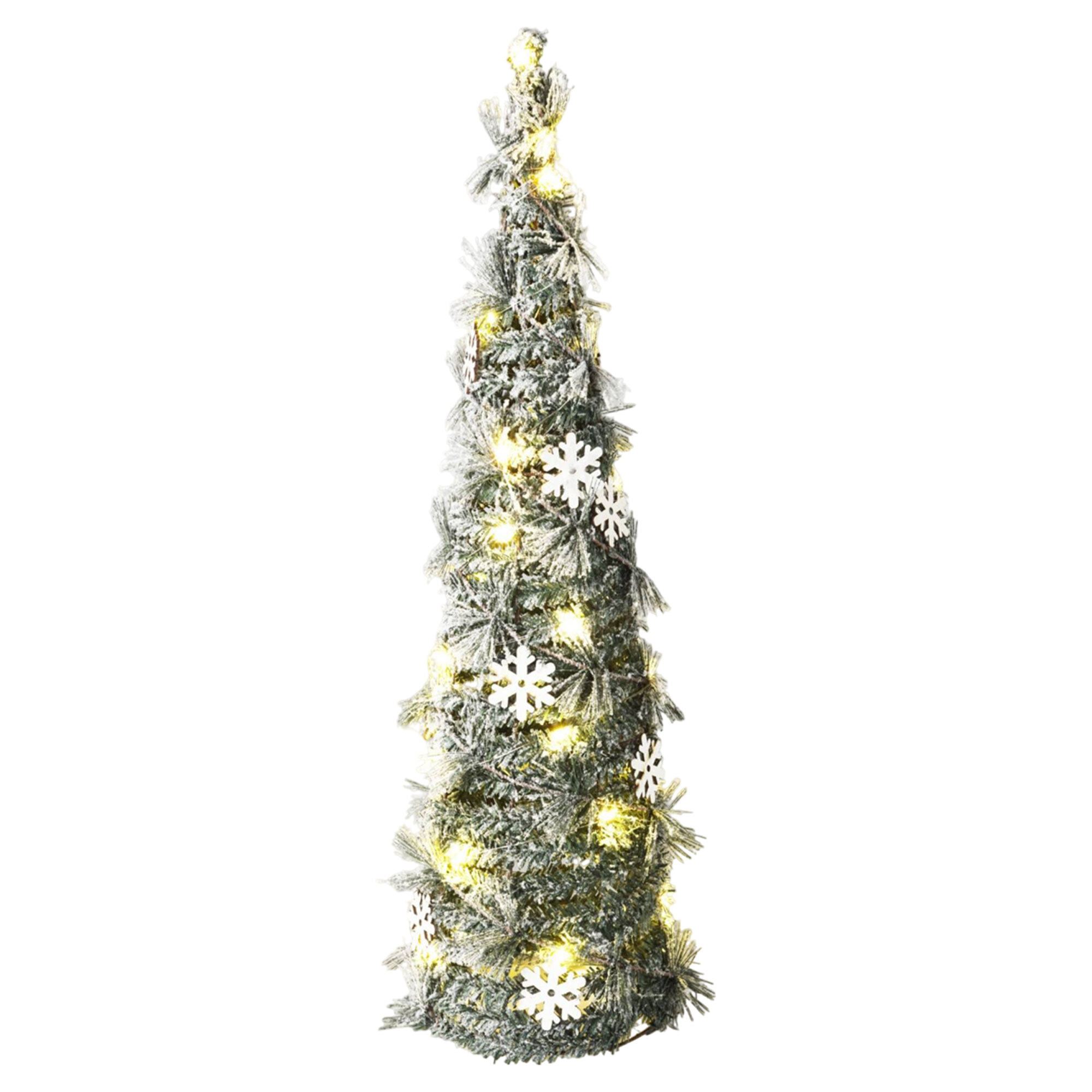 árbol navideño artificial con 30 luces micro led h. 60cm