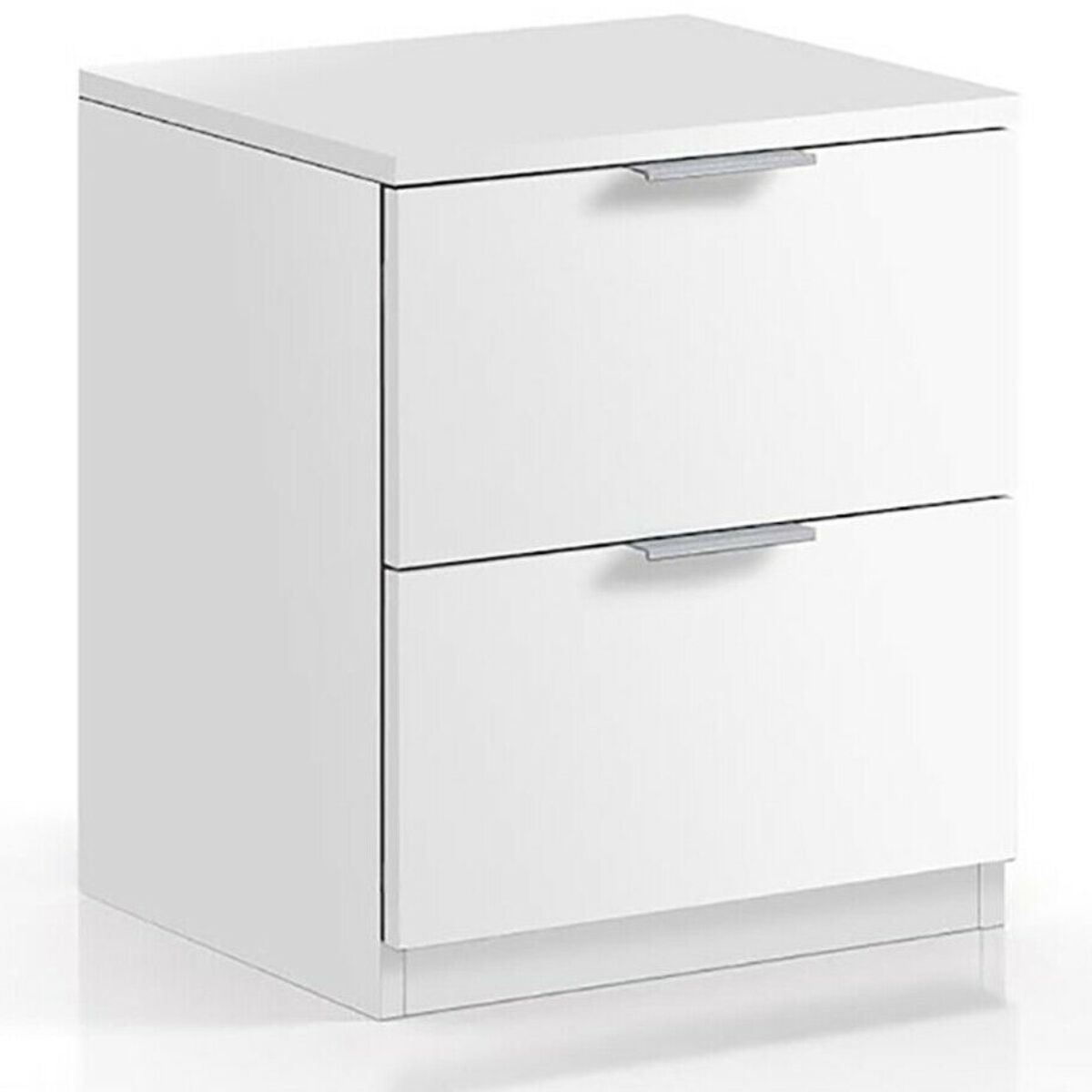 Comodino Con 2 Cassetti Per Camera Da Letto Cameretta Ragazzi Studio Ingresso Comò Settimino Zona Notte 38 x 33,5 x 45 cm Cm Colore Bianco