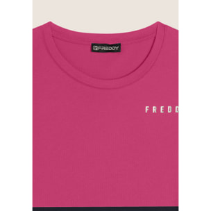 Vestito a maniche corte in jersey con dettagli floreali