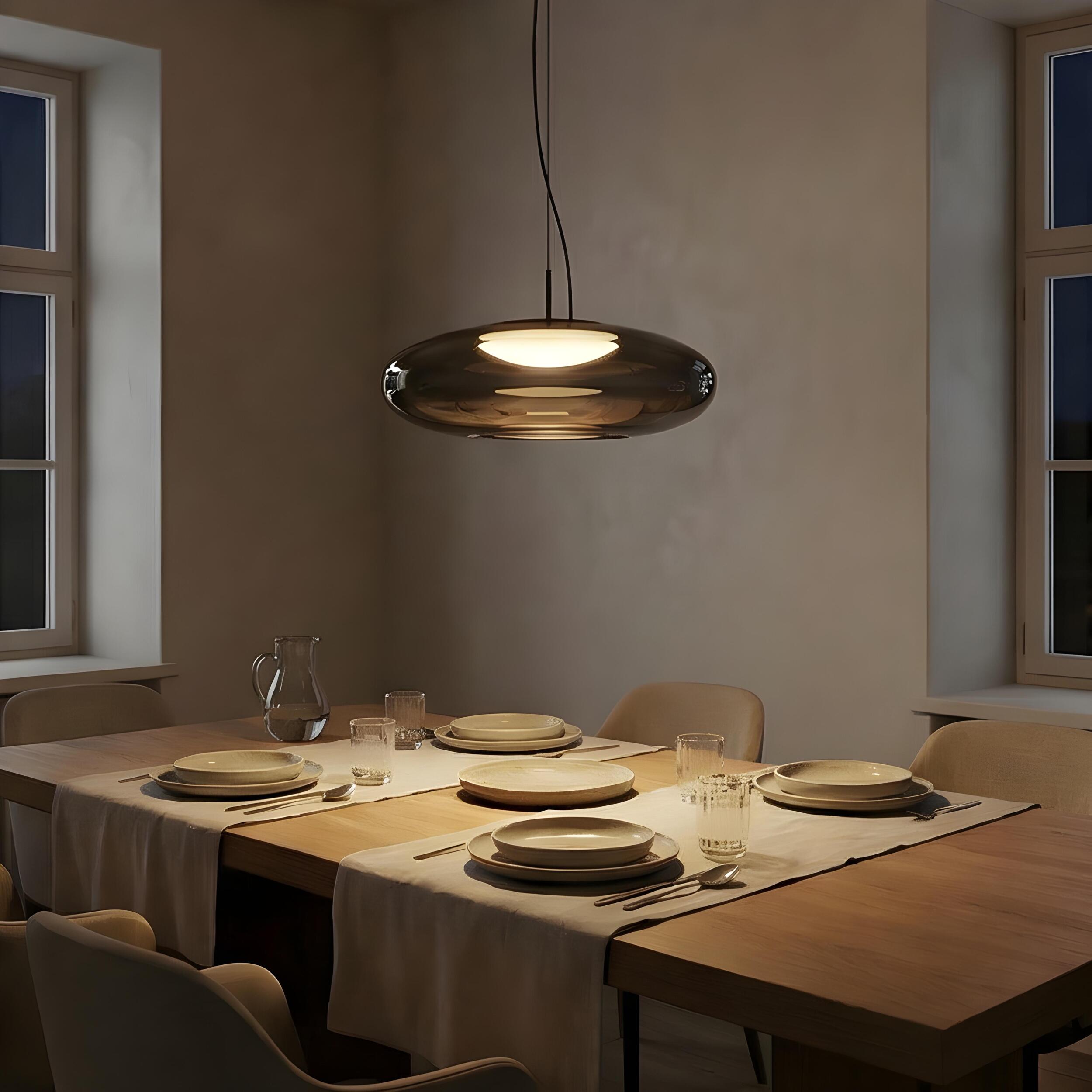 LEDS C4 Plat - Lámpara Colgante de Techo LED 13W Regulable 2700K/3000K/4000K Fumé