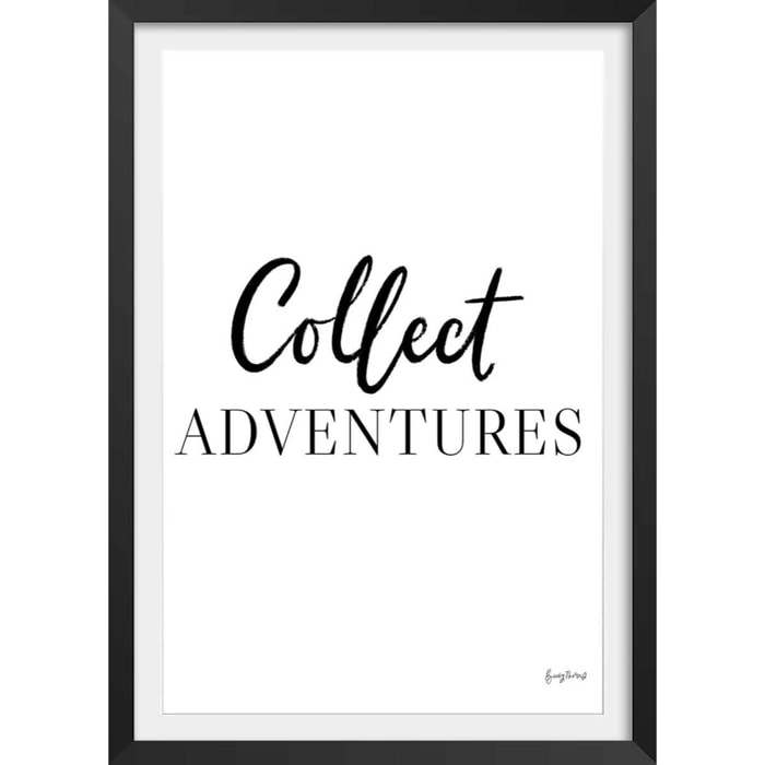 Poster collect adventure Affiche + cadre en bois - Noir