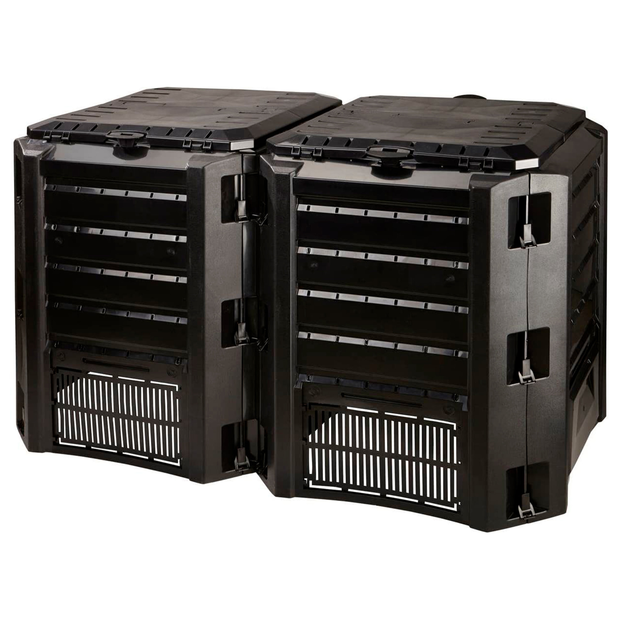 Compostador 800 L Prosperplast Compogreen Module de plástico en color Negro, 82,6 (alto) x 135 (ancho) x 71,9 (profundo) cms