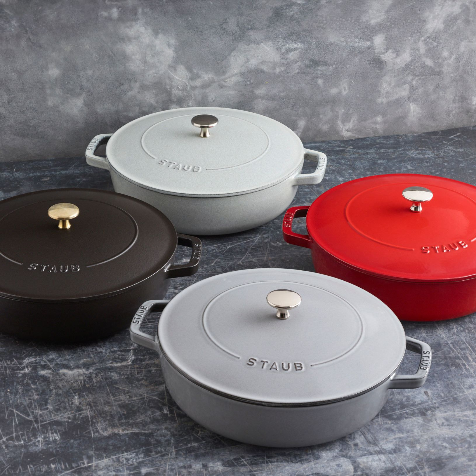 Sauteuse STAUB Chistera en Fonte, Ø 28 cm, 3,7 L, Noir Mat