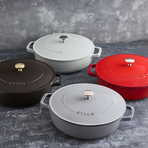 Sauteuse STAUB Chistera en Fonte, Ø 28 cm, 3,7 L, Noir Mat