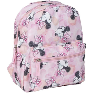 Mochila guarderia estampado minnie, unisex niños, rosa, pequeña