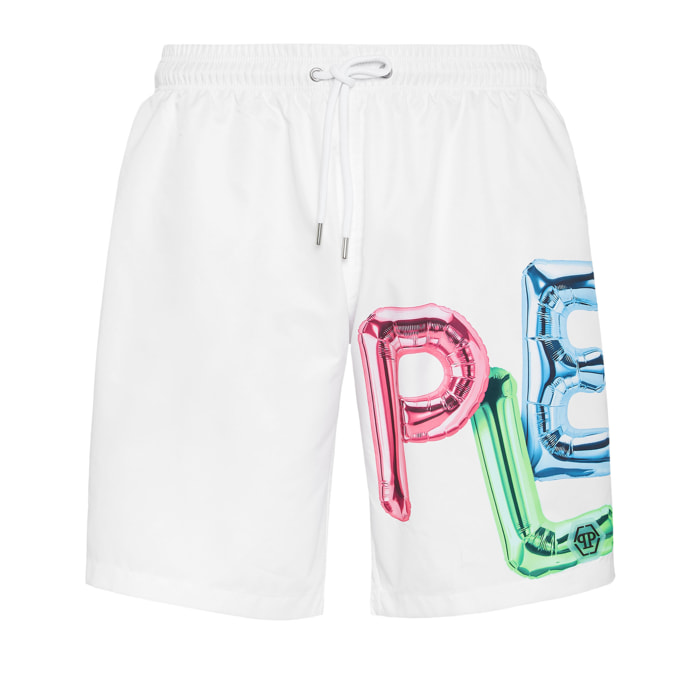 PHILIPP PLEIN Swim Trunks BOMBING GRAFFITI