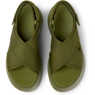 Sandalias - CAMPER Tasha - Verde - Textil técnico (poliéster reciclado)