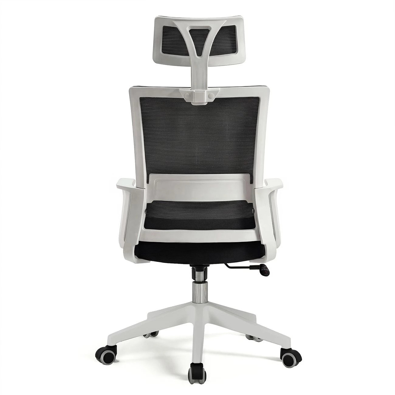 Silla de oficina ergonómica en blanco y negro 111-121x51 cm Dafne Tex Blanco - Negro