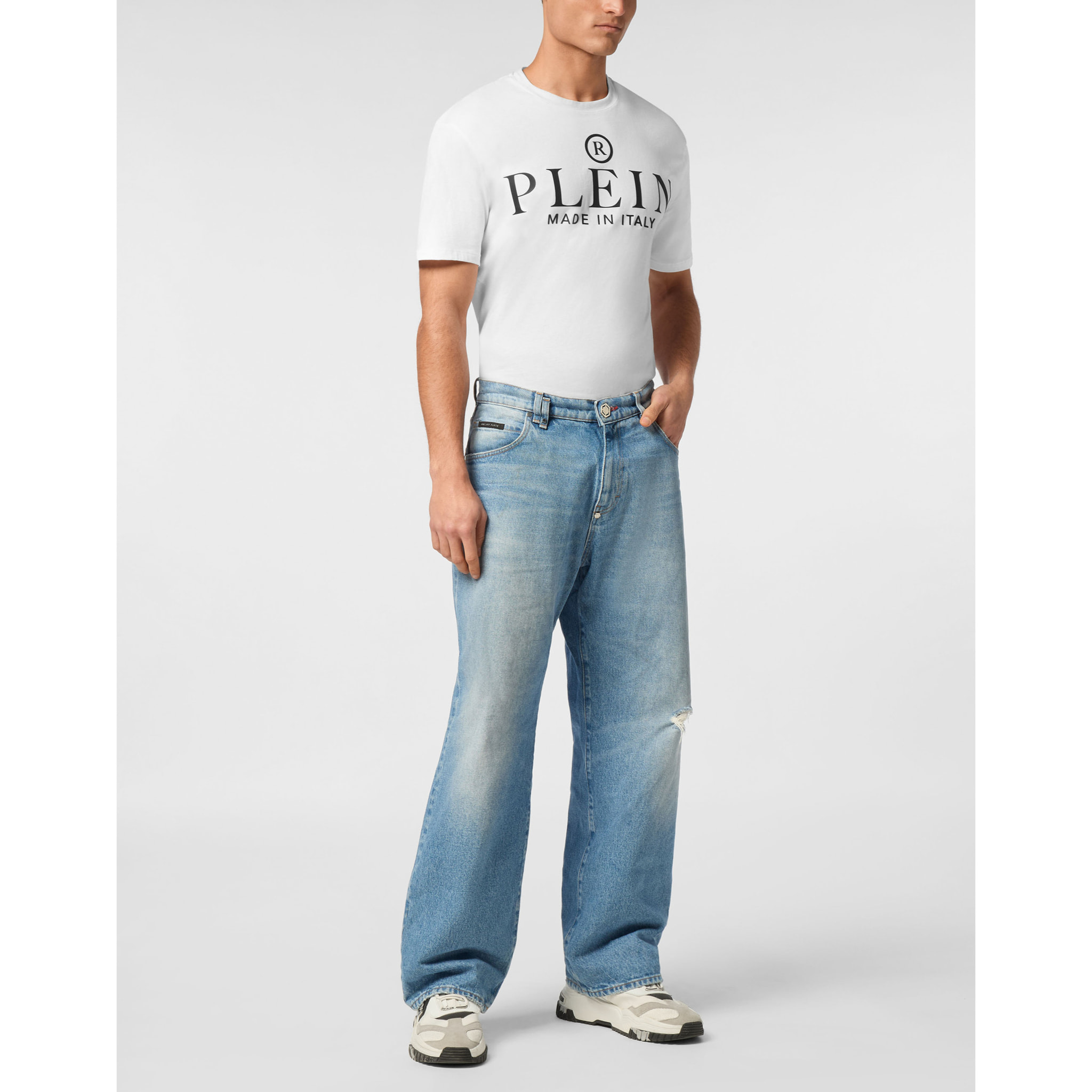 PHILIPP PLEIN Pantalones cortos vaqueros SIGNATURE