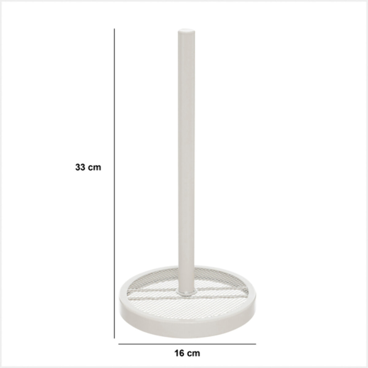 Porte essuie-tout "Mayaj" en métal beige