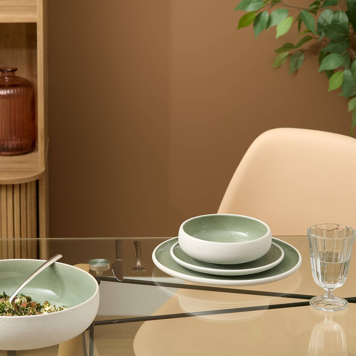 Assiette creuse Chiara vert