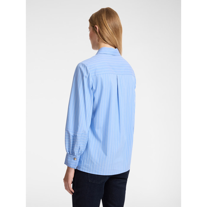 Elena Mirò - Camisa de rayas - Light - blue