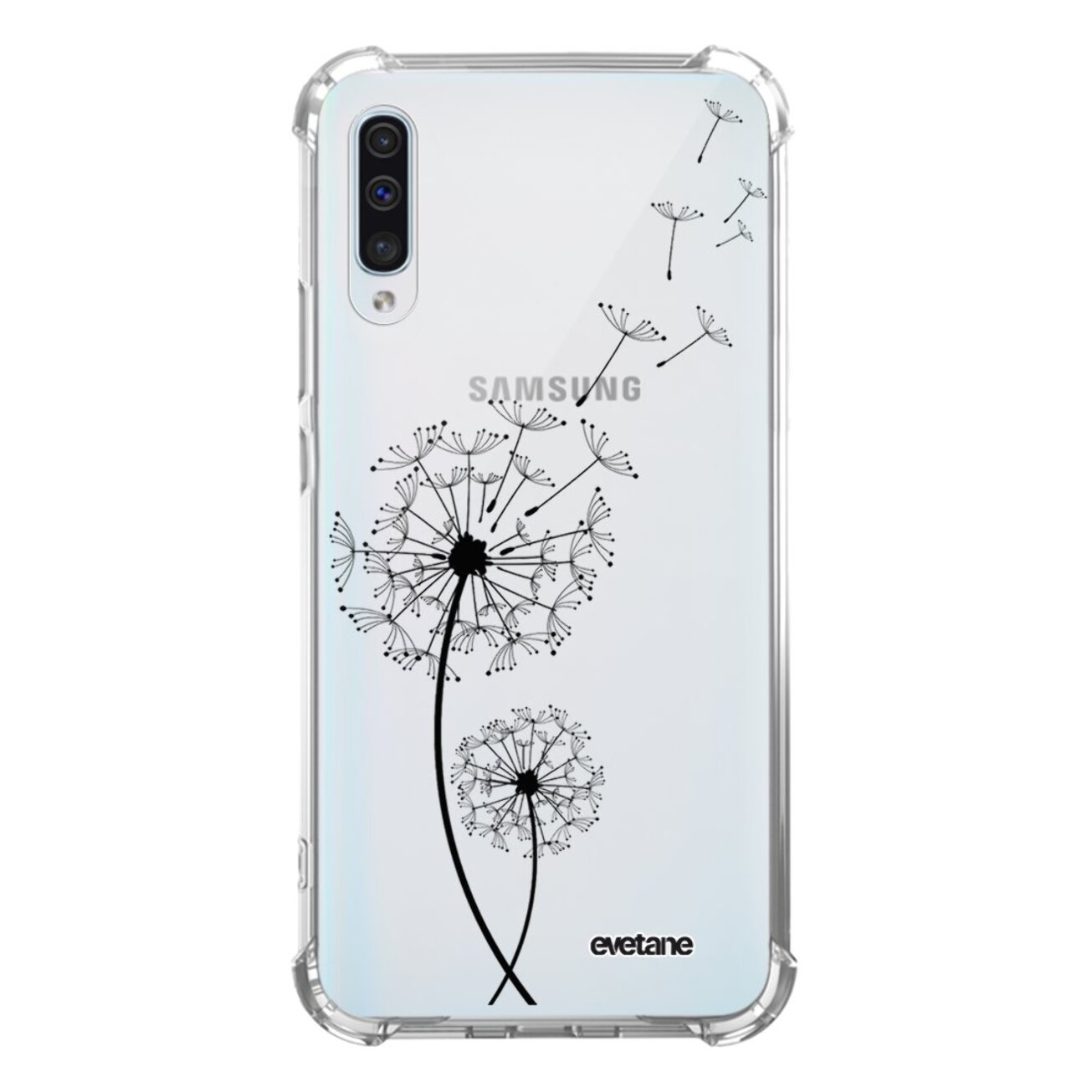 Coque Samsung Galaxy A50 anti-choc souple angles renforcés transparente Pissenlit Evetane.