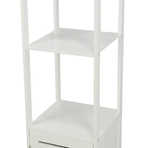 Adelaide - colonna multiuso con 1 anta e 2 ripiani - 30x30x156h cm bianco