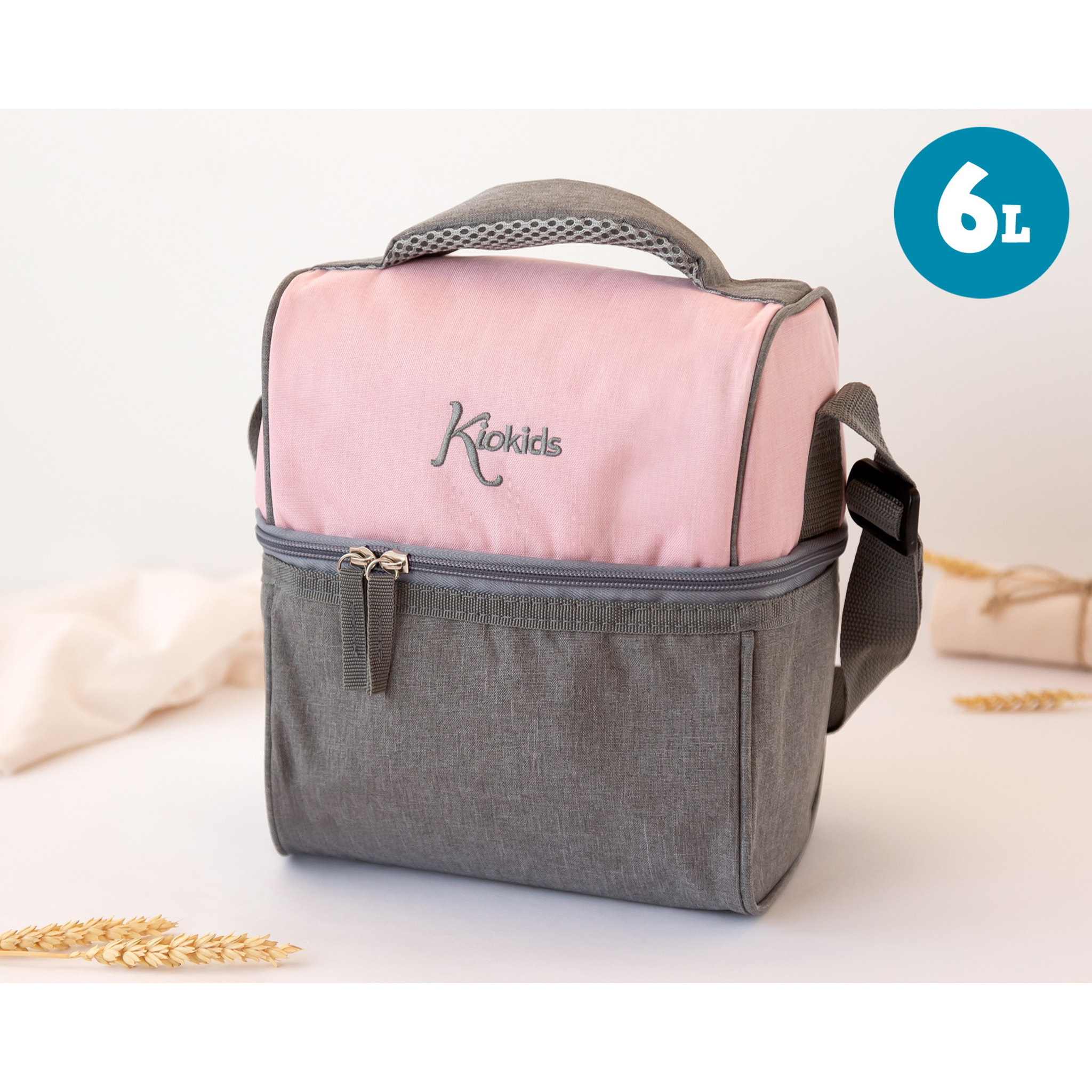 BOLSO TÉRMICO PARA MERIENDA ROSA