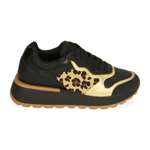 Sneakers negras leopardo