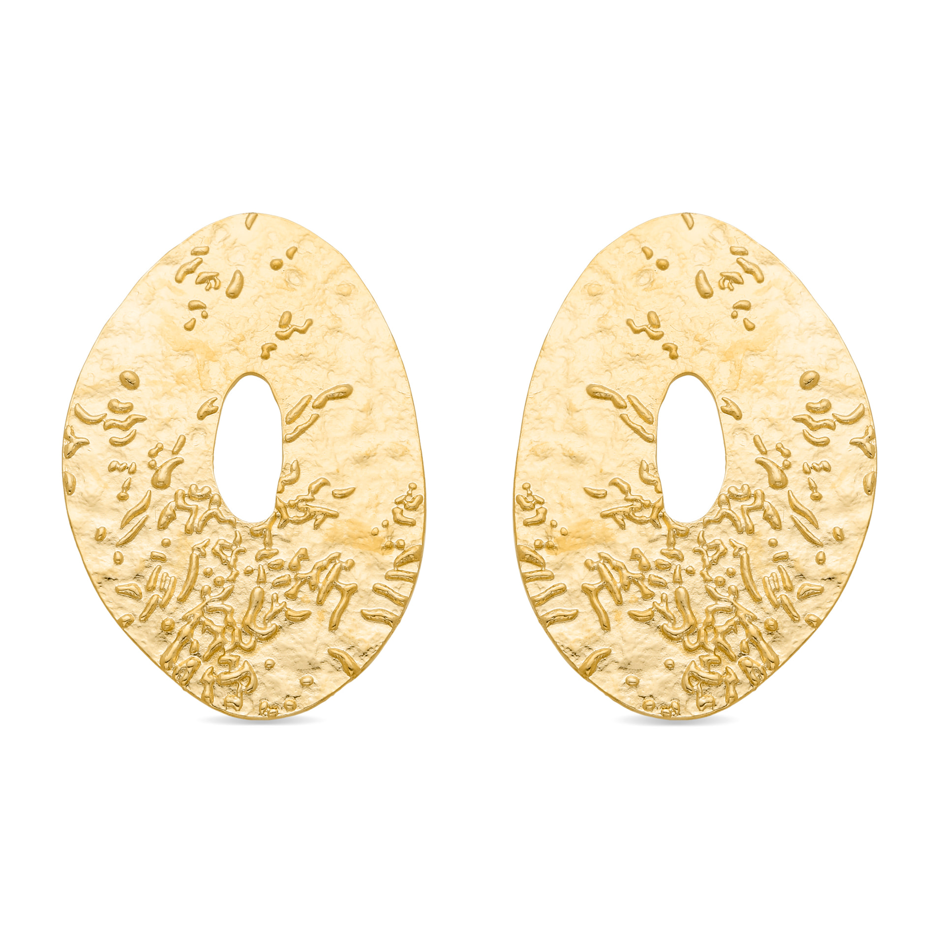 Pendientes Lux by Lux acabadoss en oro amarillo 18K