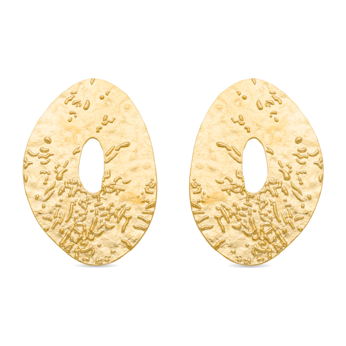 Pendientes Lux by Lux acabadoss en oro amarillo 18K