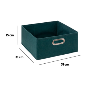 Panier velours 31x15 cm Bleu pétrole Mix N' Modul