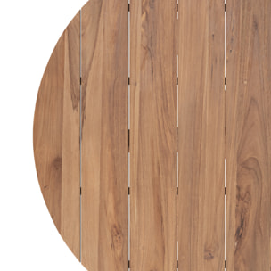 Table ronde 6-8 personnes en bois de teck recyclé D150 cm - Laure