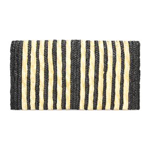 Pochette mare nera-marrone in paglia