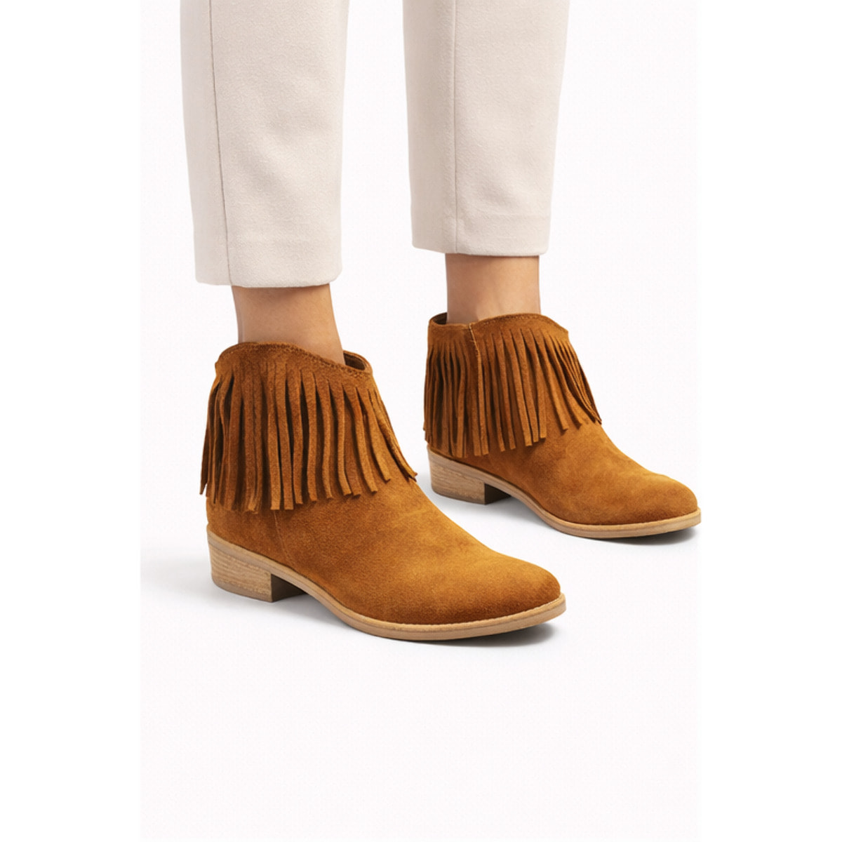 Stivaletti frange - tacco 3,5 cm