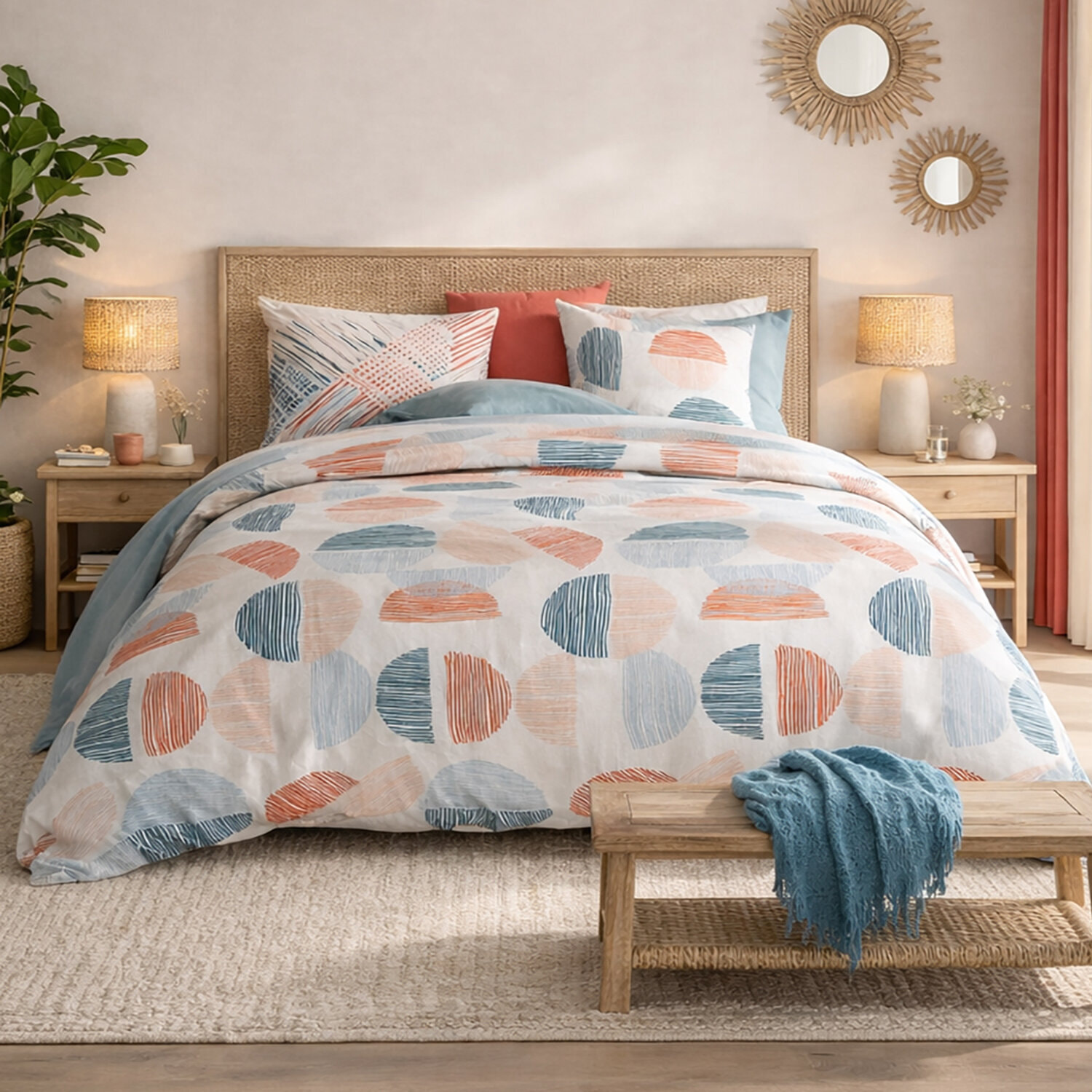Parure de couette 3pcs en coton halley