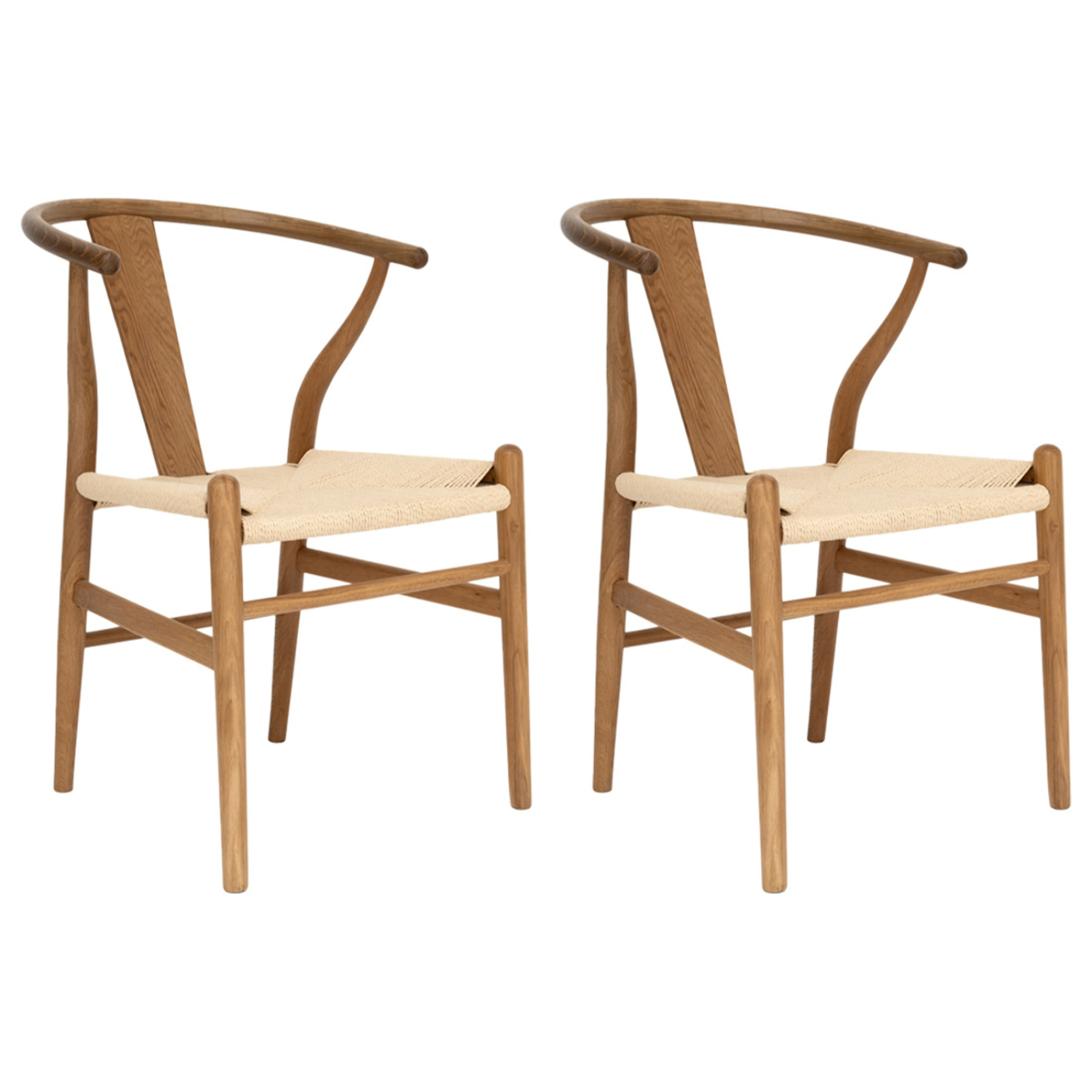 Bergen - lot de 2 chaises - bois d'hêtre - Bois