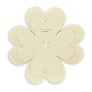 Lot de 3 intercalaires cuisson 24/28/32cm en feutrine crème